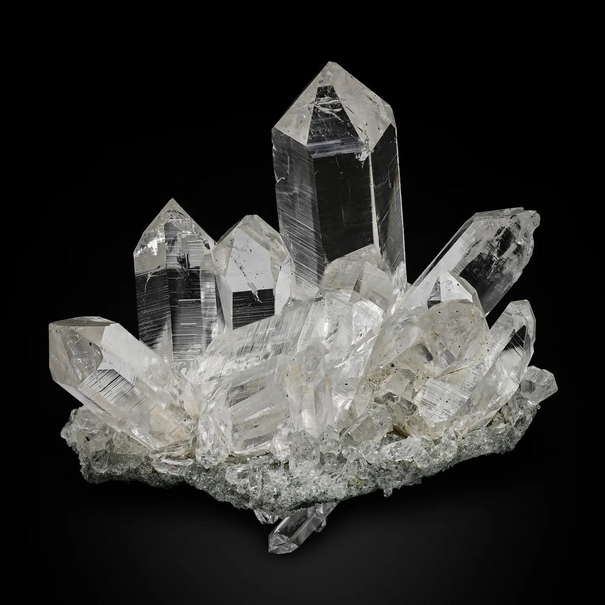 Cluster of Quartz Crystals from India
