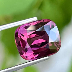 Glamorous Purplish Hot Pink Burmese Spinel 5.10 carats Cushion Cut Natural Gemstone