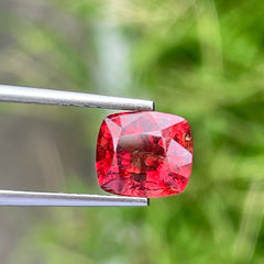 Gleaming Red Burmese Spinel 2.45 carats Cushion Cut Natural Loose Gemstone