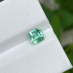 Sea Form Blue Tourmaline 1.50 carats Cushion Cut Natural Afghani Gemstone