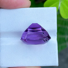 Royal Purple Color Amethyst 30.20 carats Cushion Cut Natural Brazilian Gemstone