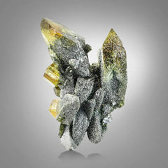 Robust cluster of twinned apple-green colour Titanite crystals from Skardu, Pakistan