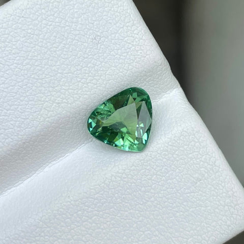 Glowing Mint Green Tourmaline 1.85 carats Trilliant Cut Natural Afghan Gemstone