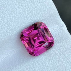 Dazzling Hot Pink Tourmaline 3.35 carats Cushion Cut Loose Afghani Gemstone