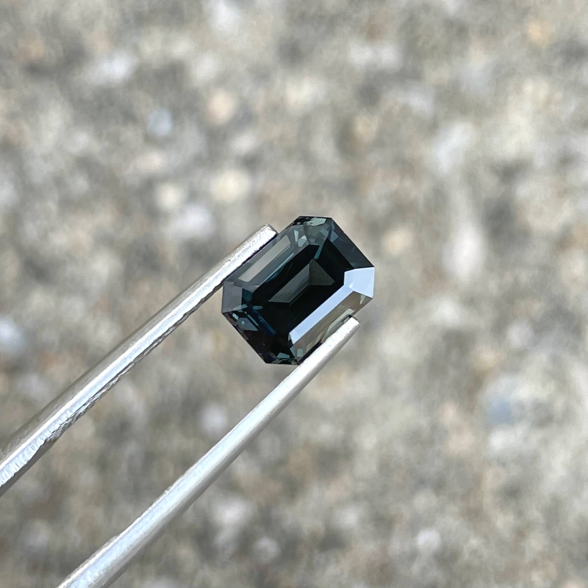 2.35 Carats Metallic Gray Burmese Spinel