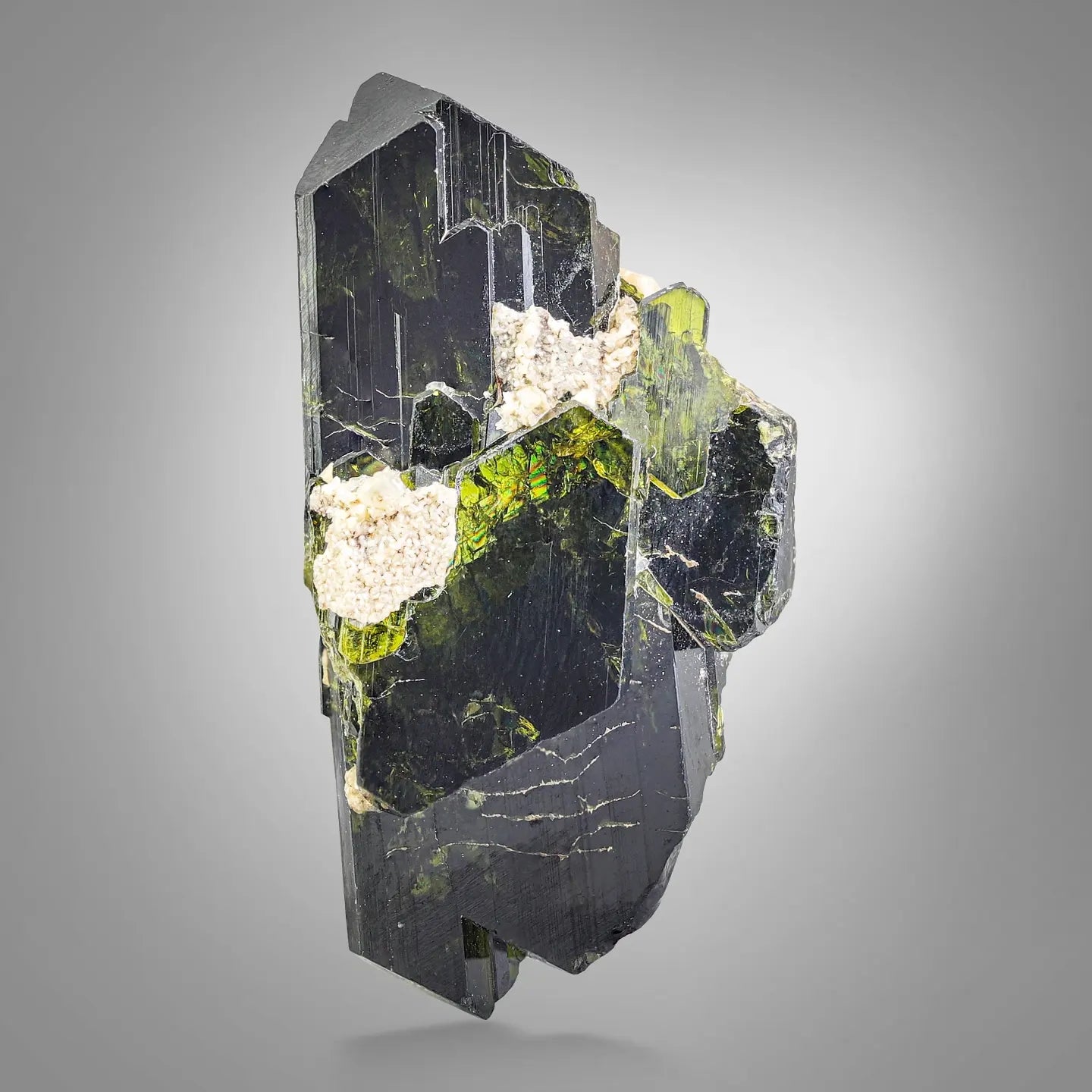 Impressive Double Terminated Epidote Crystal with Albite from Skardu, Pakistan