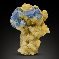 Celestite Cluster with Calcite Matrix