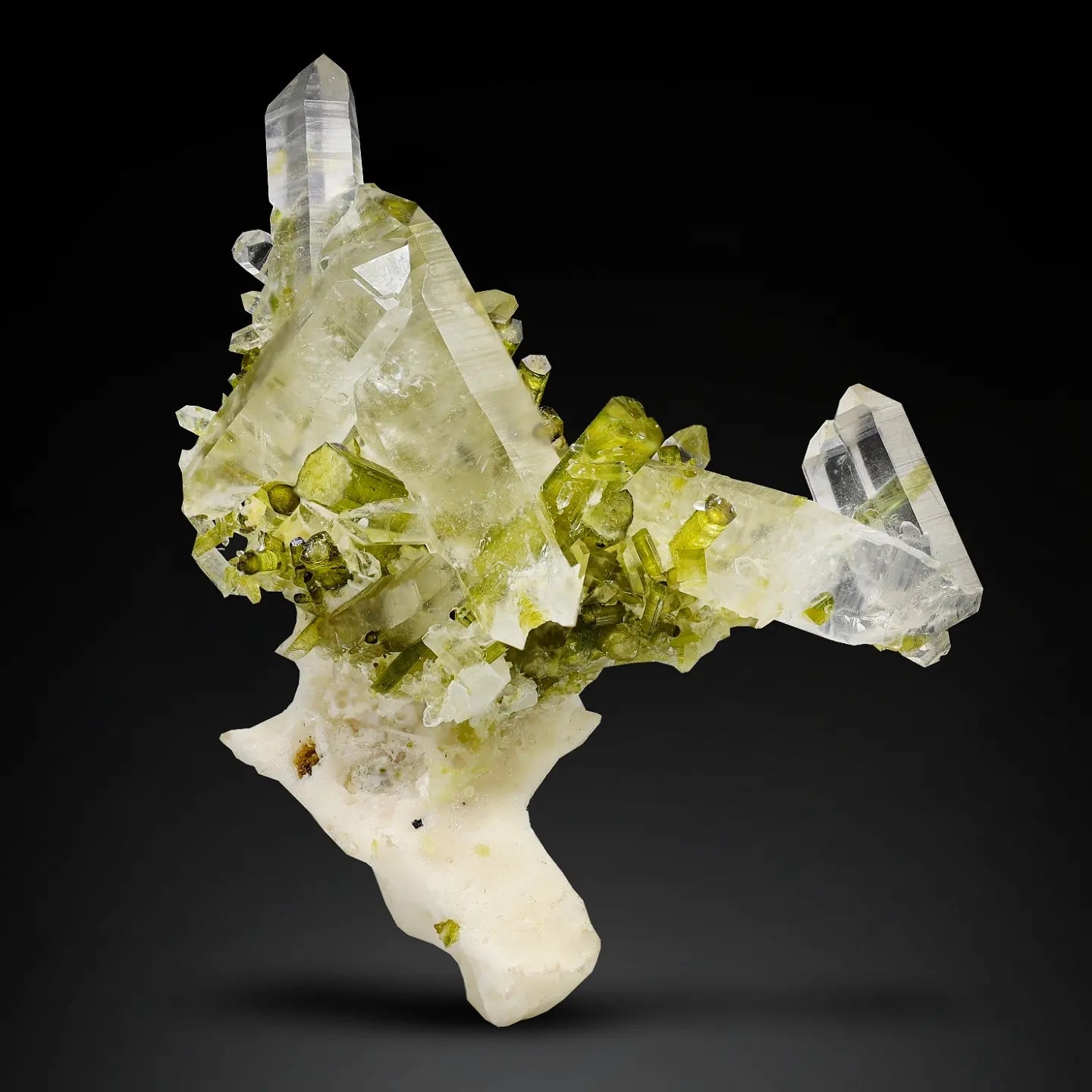 Tourmaline Crystals on Quartz Specimen