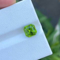 Capture the Essence of Nature Asscher Cut Peridot Gemstone