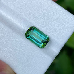 Bluish Green Tourmaline 4.35 Carat Cut