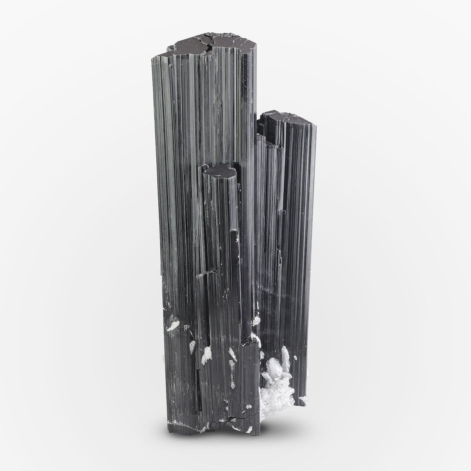 Black Color Tourmaline Attached Crystals
