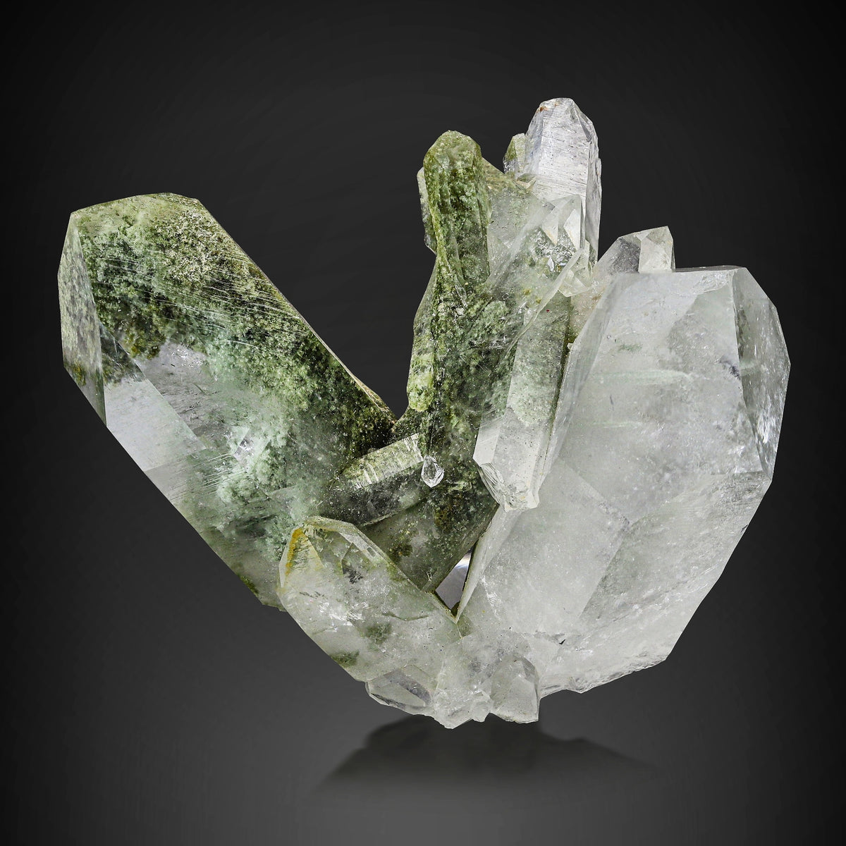 Lovely Couple of Chlorite Quartz crystals from Baluchistan, Pakistan