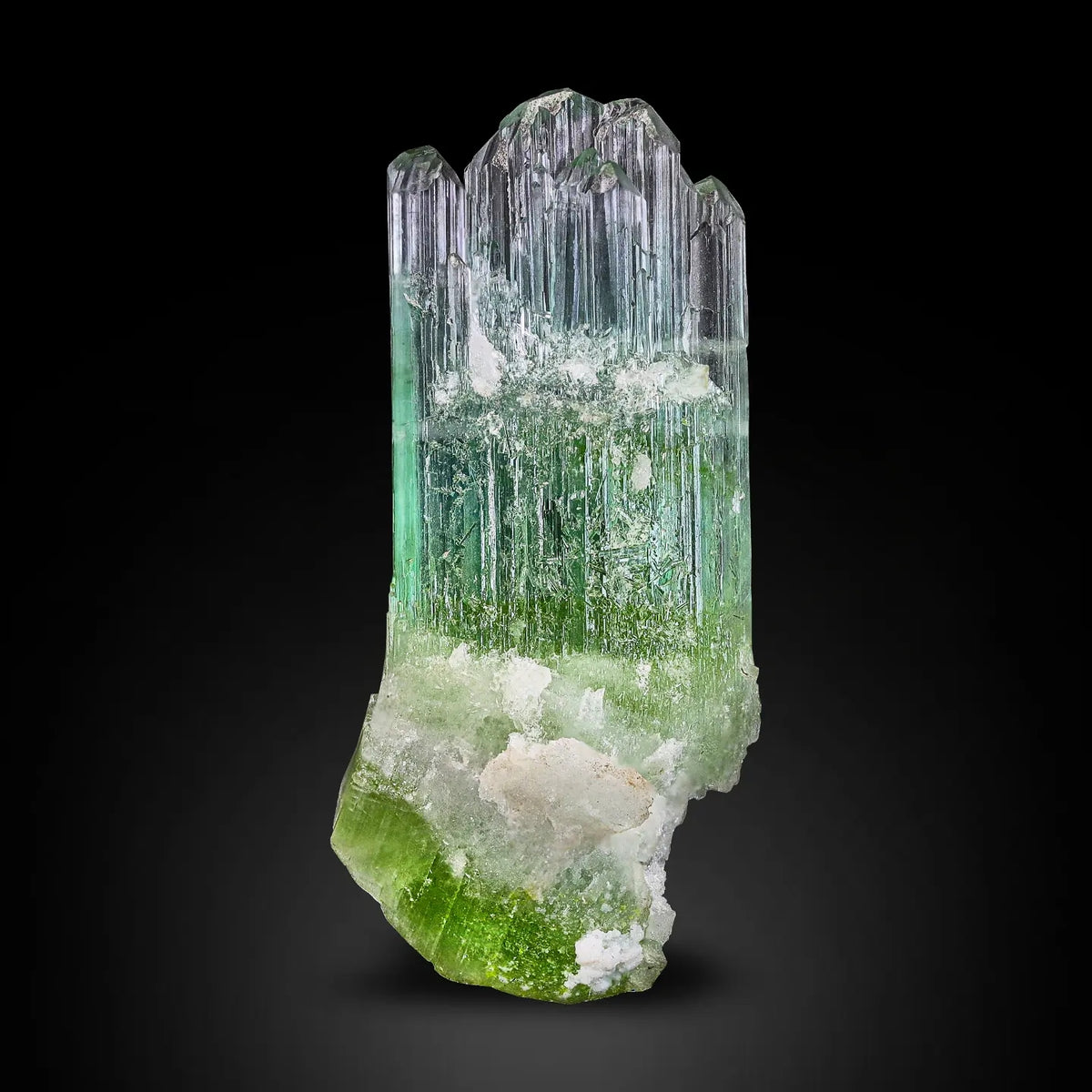 Bicolor Tourmaline Cluster with Excellent transparency and Luster from Paprok, Afghanistan