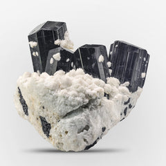 Schorl Black Tourmaline with Albite