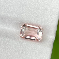 2.90 carats Emerald Cut Natural Peach Tourmaline Afghani Gemstone