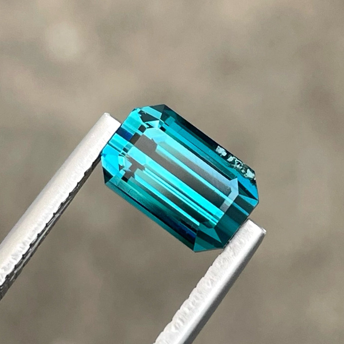 The Ultimate Deep Blue Tourmaline 2.20 carats Emerald cut Afghani Tourmaline Gemstone