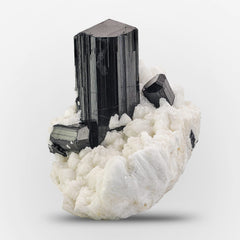 Schorl Black Tourmaline with Albite