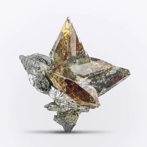 Star Shaped Titanite Crystal on Matrix