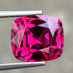 Purchase Reddish Pink Garnet 3.65 carats Cushion Cut Natural Tanzanian Gemstone