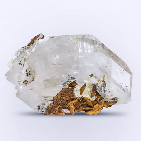 Smoky Quartz with Siderite Crystals