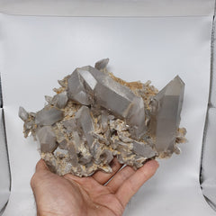 Gorgeous Robust Cluster of Pointed Quartz Crystals