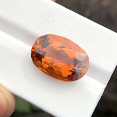 17.80 Carats Oval Cut Orange Topaz Gemstone