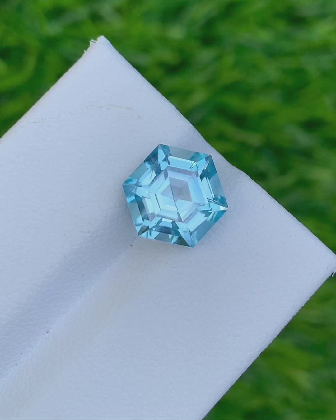 Stunning Hexagon Cut Swiss Blue Topaz