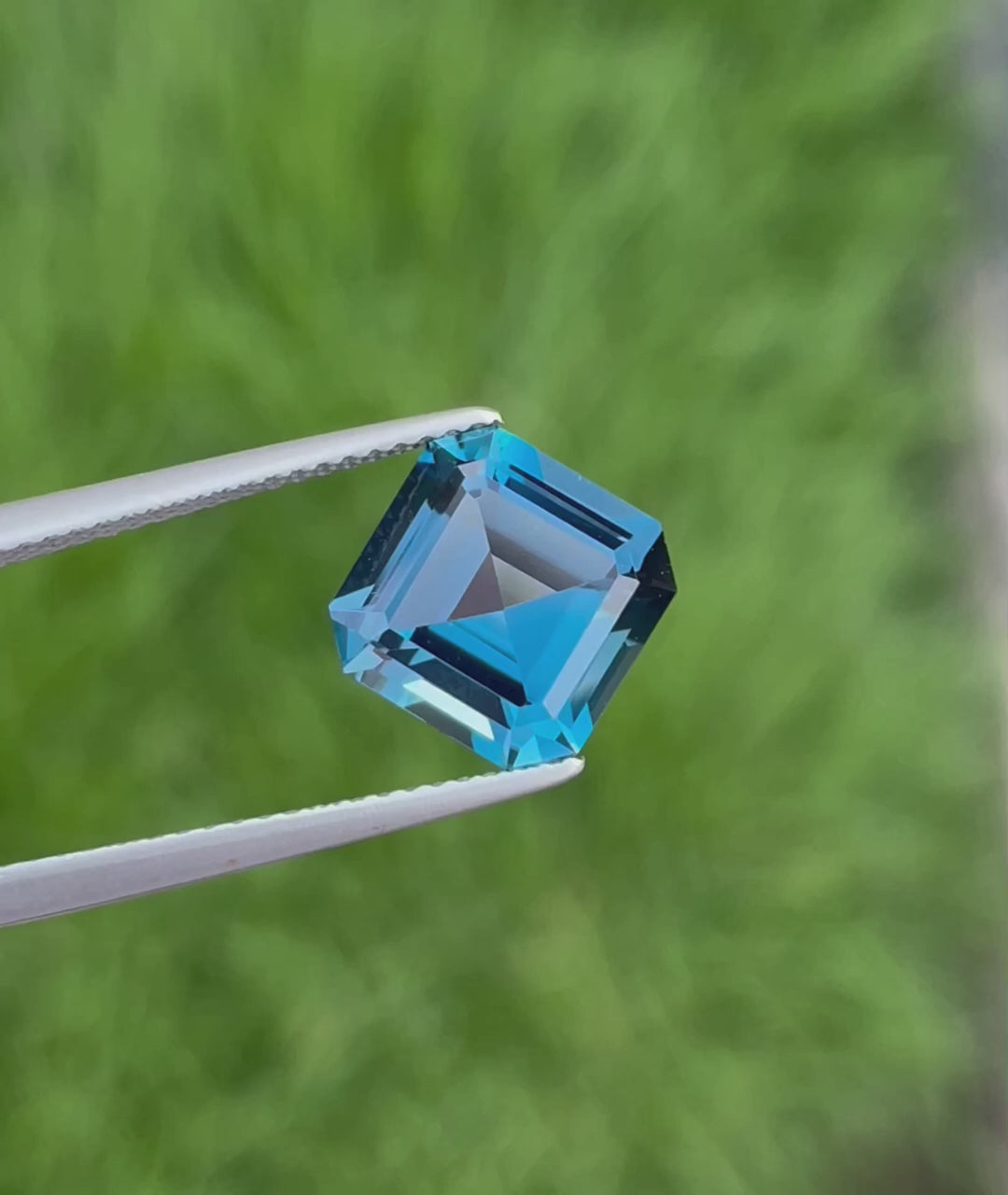 Asscher Cut London Blue Topaz Stone