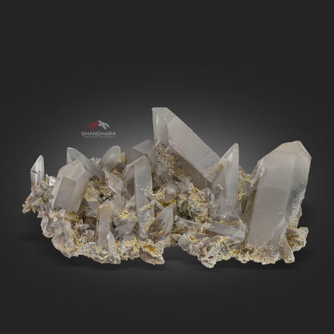Gorgeous Robust Cluster of Pointed Quartz Crystals