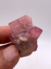 Adorable Aggregate Of Vibrant Pink Tourmaline With Blue Caps