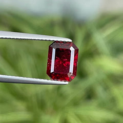 Adorable Deep Red Cut Garnet Stone