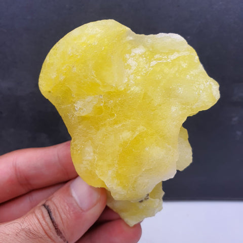 Adorable Lemon Yellow Color Brucite In Botryoidal Rounded Habit