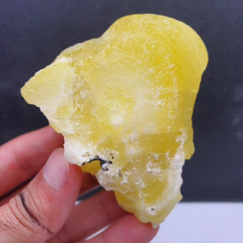 Adorable Lemon Yellow Color Brucite In Botryoidal Rounded Habit