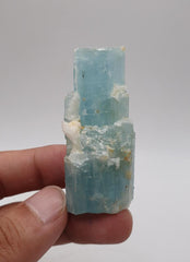 Adorable Sky-Blue Aquamarine With White Albite