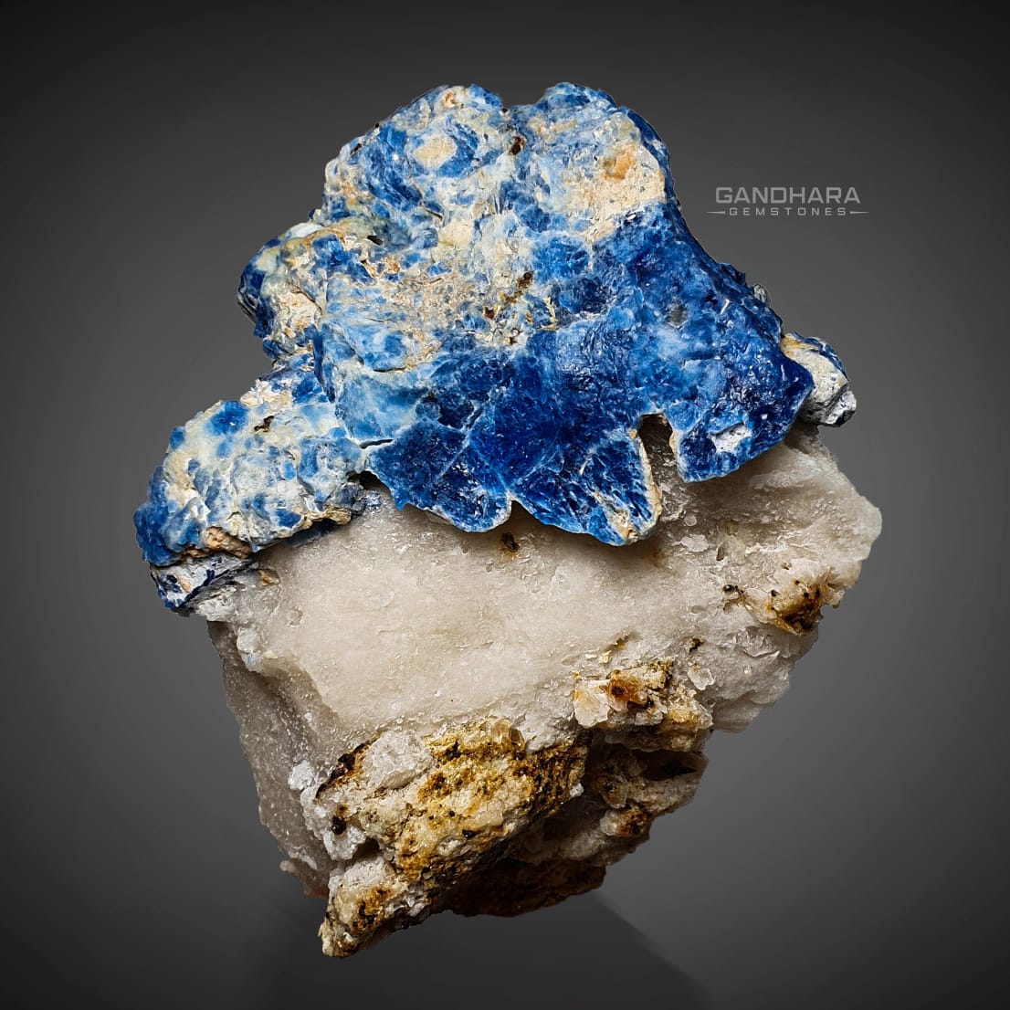 Afghanite Cluster on Creamy Calcite