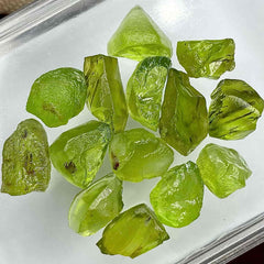 Apple Green Peridot Facet Rough Lot