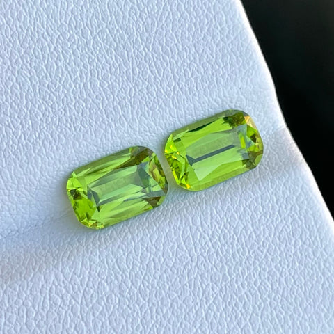 Apple Green Peridot Gemstone Pair For Earring