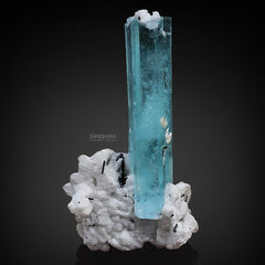 Aquamarine Crystal Specimen on Albite Matrix