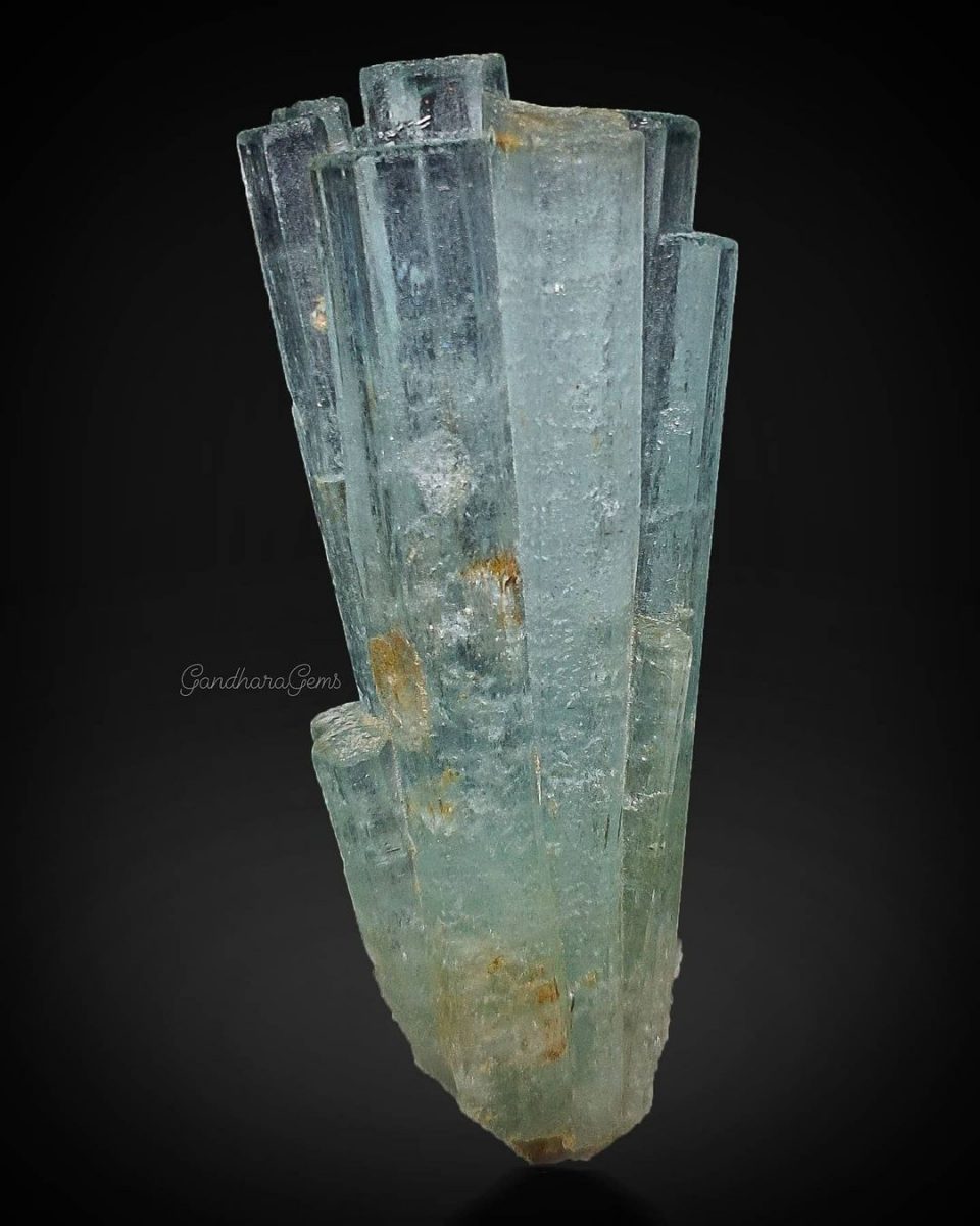 Aquamarine Crystals Cluster with Vitreous Luster