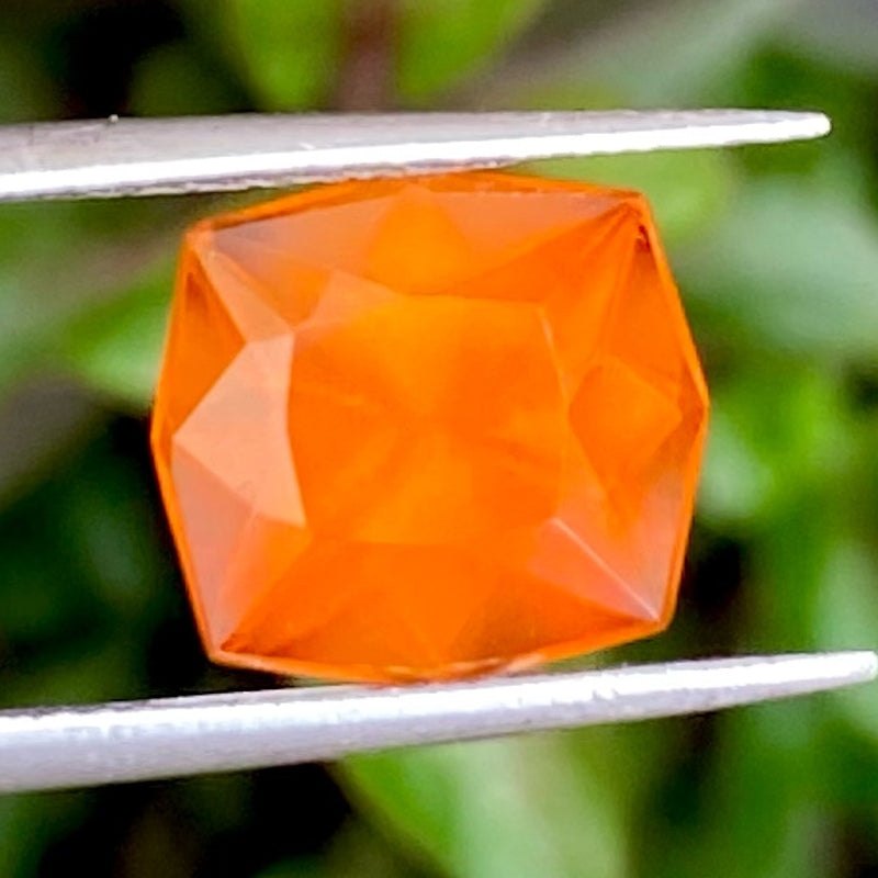 Faceted Blaze Orange Hessonite Garnet