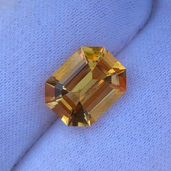 Beautiful Faceted Emerald Cut Citrine