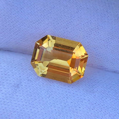 Beautiful Faceted Emerald Cut Citrine