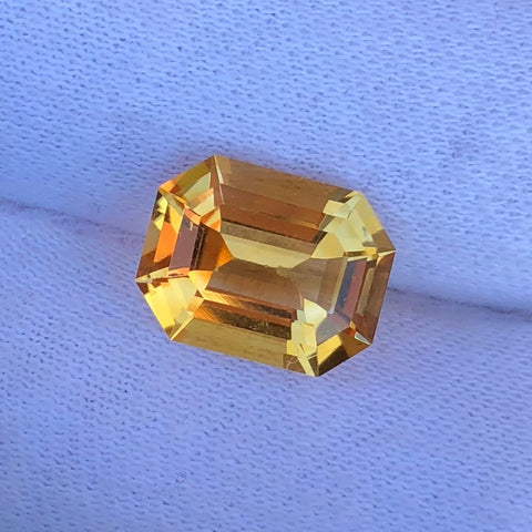 Buy 4 ct Faceted Emerald Cut Citrine Online