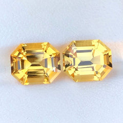 6 Carats Beautiful Honey Golden Citrine Pair