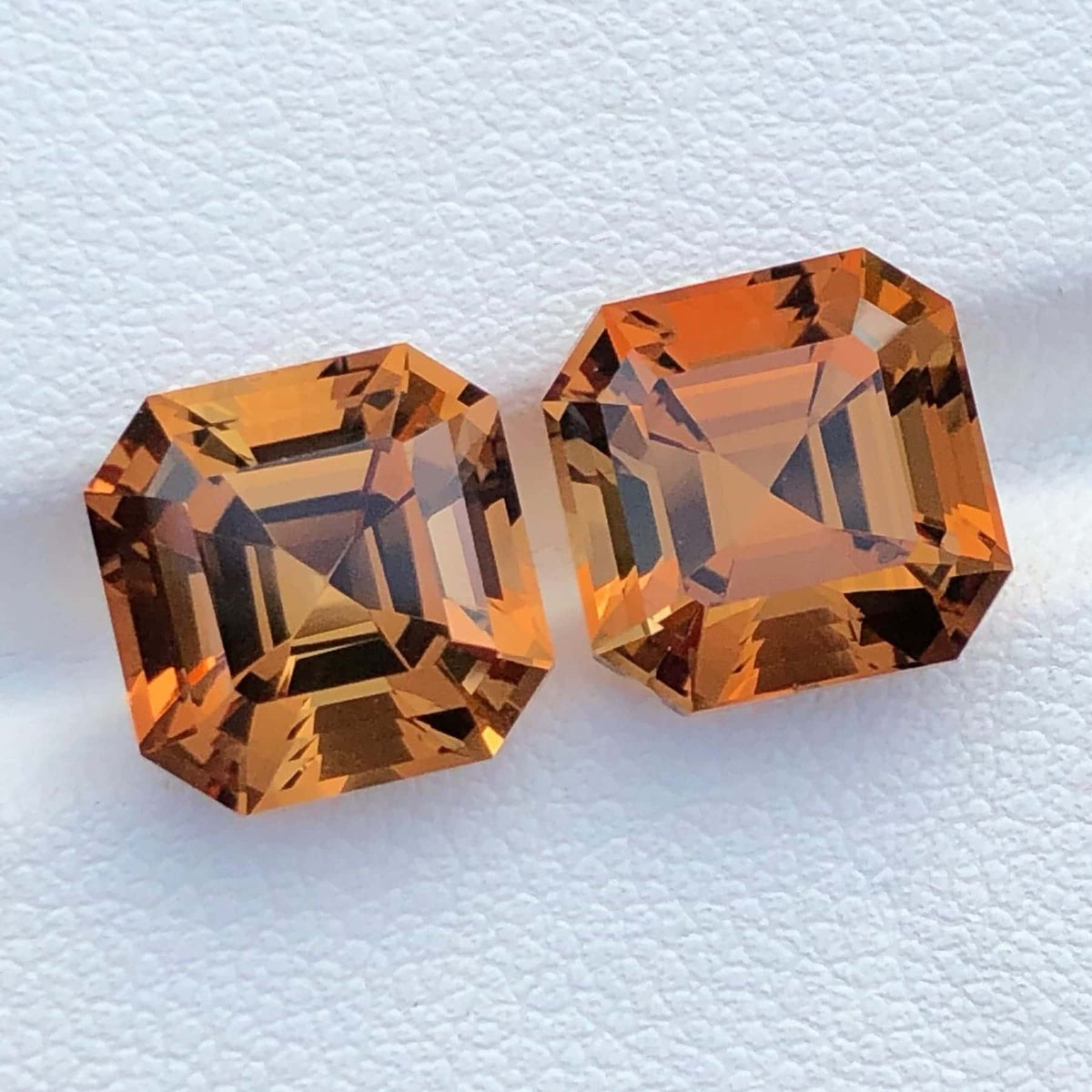 Beautiful Orange Topaz Pair Gemstone