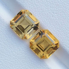 Beautiful Ring Size Golden Citrine Pair