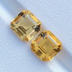 Beautiful Ring Size Golden Citrine Pair