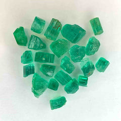 Beautiful Vivid Green Facet Rough Emerald Lot