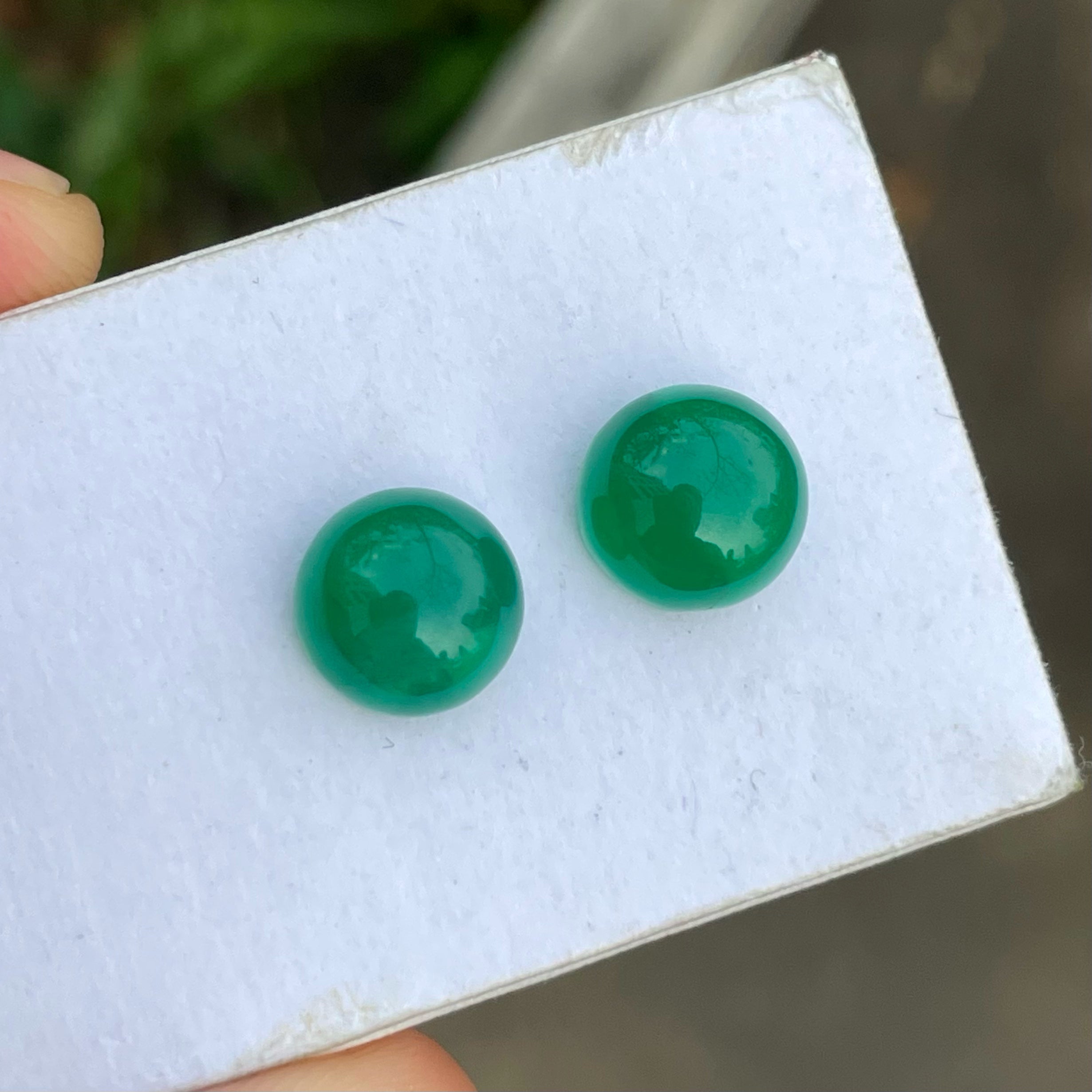 Beautiful Green Agate Pair Gemstone