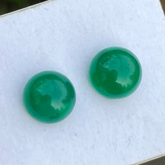 Beautiful Green Agate Pair Gemstone